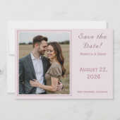 Two Hearts Catholic Flat Save The Date Card セーブザデート (正面)