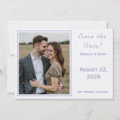 Two Hearts Catholic Flat Save The Date Card セーブザデート (正面)