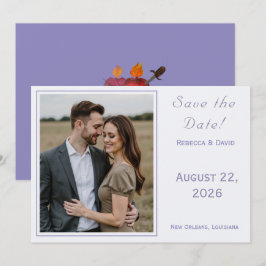 Two Hearts Catholic Flat Save The Date Card セーブザデート