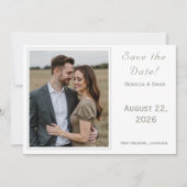 Two Hearts Catholic Flat Save The Date Card セーブザデート (正面)