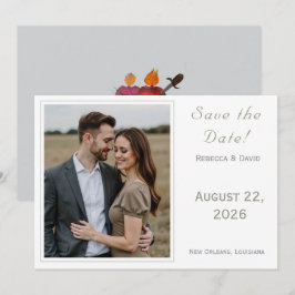 Two Hearts Catholic Flat Save The Date Card セーブザデート