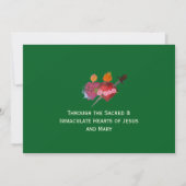 Two Hearts Catholic Flat Save The Date Card セーブザデート (裏面)