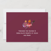 Two Hearts Catholic Flat Save The Date Card セーブザデート (裏面)
