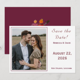 Two Hearts Catholic Flat Save The Date Card セーブザデート