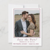Two Hearts Catholic Flat Save The Date Card セーブザデート (正面)