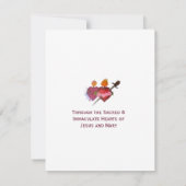 Two Hearts Catholic Flat Save The Date Card セーブザデート (裏面)