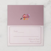 Two Hearts Catholic Wedding Folded Place Card プレイスカード (外部開封)