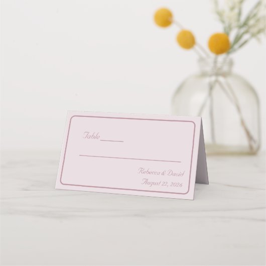 Two Hearts Catholic Wedding Folded Place Card プレイスカード (正面)
