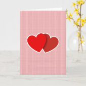 Two Hearts Embrace Love Card カード (黄色い花)