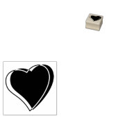 Two Hearts Entwined - 1" Square - Loyalty Card ラバースタンプ (押印)