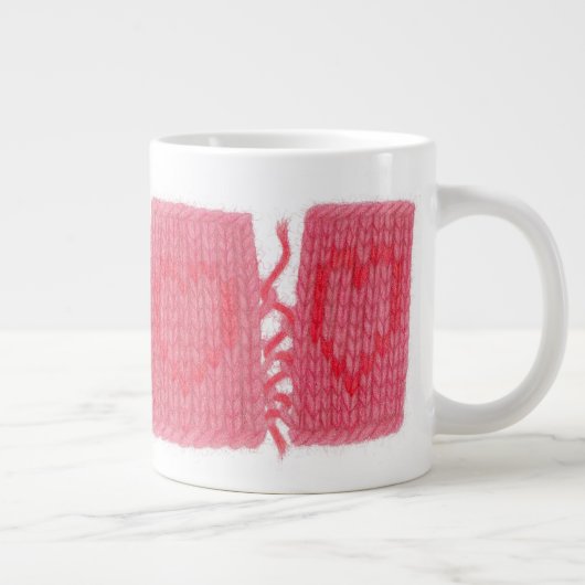 TWO HEARTS KNIT ビッグ ホワイト マグ (右)