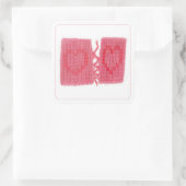 TWO HEARTS KNIT ラージスクエアステッカー スクエアシール (バッグ)