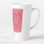 TWO HEARTS KNIT 背の高いラテマグ + テキスト カフェラテマグ (右)