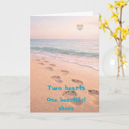 Two hearts one beautiful shore カード (黄色い花)
