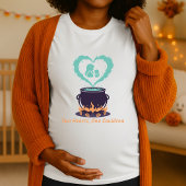 Two Hearts One Cauldron Spooky Pregnancy Maternity Tシャツ