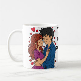 「Two Hearts, One Journey」アニメカップルマグカップ コーヒーマグカップ