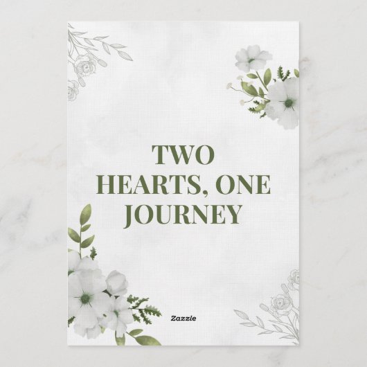 Two Hearts, One Journey Wedding Invitation  招待状 (裏面)