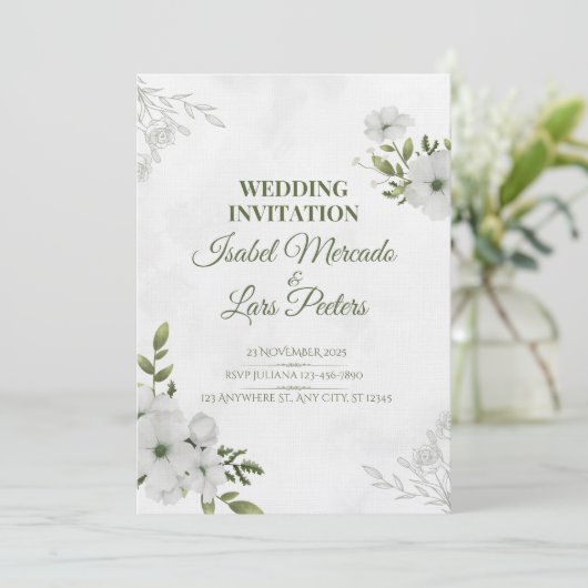 Two Hearts, One Journey Wedding Invitation  招待状 (スタンド正面)