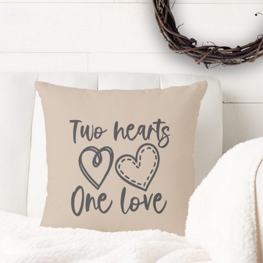 Two Hearts One Love モノグラム クッション