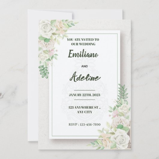 Two Hearts, One Love 招待状 (正面)