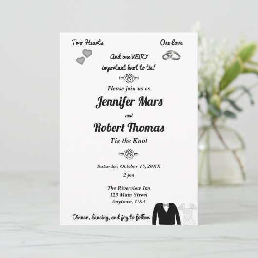 Two Hearts, One Love, Knotting the Tie Invitation 招待状 (スタンド正面)