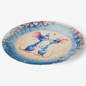 Two Hearts, One Love – Wedding Mice.  ペーパープレート (アングル)