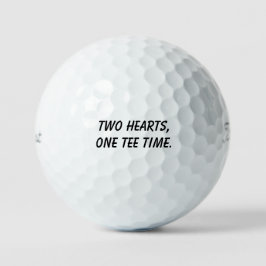 "Two Hearts, One Tee Time" ゴルフコース ウェディング ゴルフボール