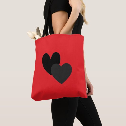 Two Hearts Tote トートバッグ (クローズアップ)