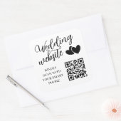 Two Hearts Wedding Website QR Code スクエアシール (封筒)