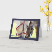 Two Horses 考える of You Greeting Card カード (黄色い花)