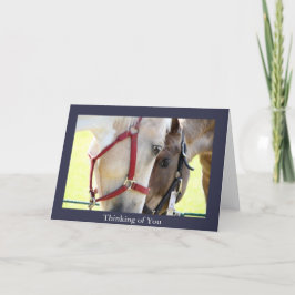 Two Horses 考える of You Greeting Card カード