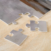 Two Horses on a Snowy Farm Under the Moon ジグソーパズル (側面)