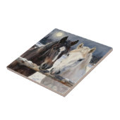 Two Horses on a Snowy Farm Under the Moon タイル (側面)