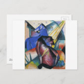 Two Horses, Red and Blue by Franz Marc ポストカード (正面/裏面)