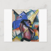 Two Horses, Red and Blue by Franz Marc ポストカード (正面)