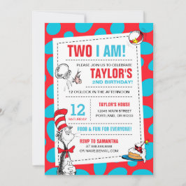 Two I Am | キャット・イン・ザ・ハット バースデー招待状 招待状