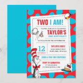 Two I Am | キャット・イン・ザ・ハット バースデー招待状 招待状 (正面/裏面)