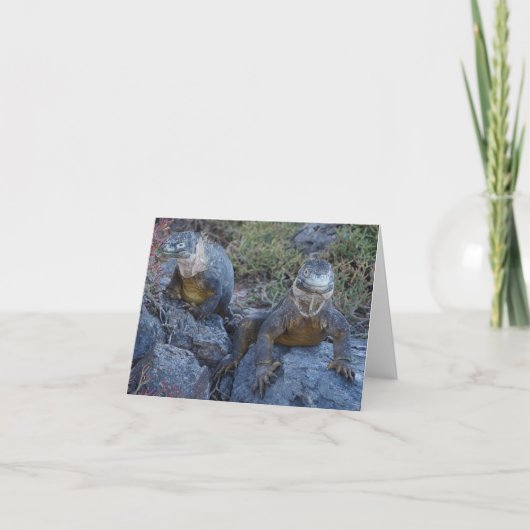 Two Iguanas Greeting Card カード (正面)
