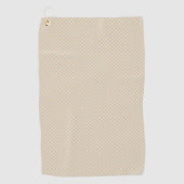 Two images of a light beige hand towel  ゴルフタオル (正面)