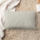 Two images of a rectangular pillow with a subtle  ランバークッション (ブランケット)