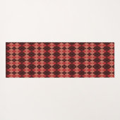 Two images of a red and black plaid rectangular  ヨガマット (裏面(横))