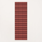 Two images of a red and black plaid rectangular  ヨガマット (正面)