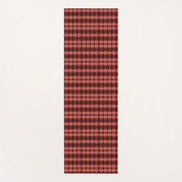 Two images of a red and black plaid rectangular  ヨガマット