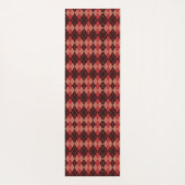 Two images of a red and black plaid rectangular  ヨガマット (裏面)