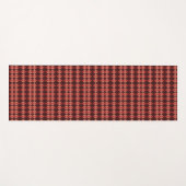 Two images of a red and black plaid rectangular  ヨガマット (正面(横))