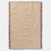 Two images of a woven blanket featuring a beige  スローブランケット (正面縦)