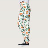 Two images of floral leggings showcase  レギンス (左)