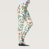 Two images of floral leggings showcase  レギンス (右)