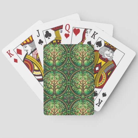 Two images of playing cards with a green トランプ (裏面)