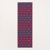 Two images show a purple and pink geometric  ヨガマット (裏面)